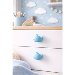 Balina 4 Light Blue Decorative Handle Set