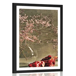 Plakat s paspartujem jesensko tihožitje - 20x30 black