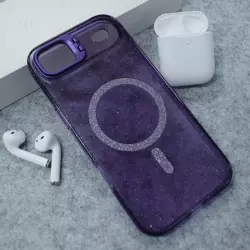 Maska Mag Case Bling Camera Bracket za iPhone Air ljubicasta