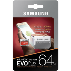 Samsung spominska kartica EVO PLUS 64GB micro SDHC class 10