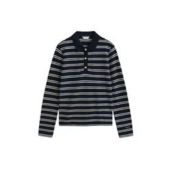 GANT Majica temno modra/bela