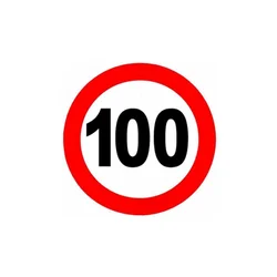 Nalepnica ograničenje brzine 100 fi120