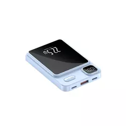 Power bank Mag Charger 22/5W Digital Display 10.000 mAh svetlo plavi