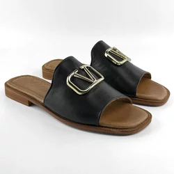 Mona Shoes Ženske papuče, Kožne, Crne