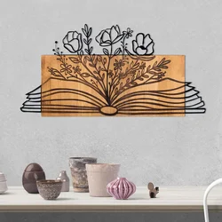 Aberto Design Zidna dekoracija Culture, 74x37 cm, Smeđe boje