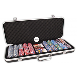 Poker set Deluxe s 500 glinenimi žetoni 13,5gr