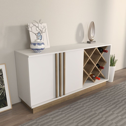 Hanah Home Komoda Luna, 70x40x148 cm, Bela