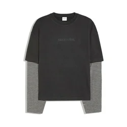 Bershka Majica pegasto siva / črna