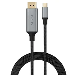 Savio CL-208 USB kabel USB 3.2 Gen 1 C - C, 2m, črn/siv
