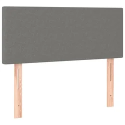 Vidaxl Posteljno vzglavje temno sivo 80x5x78/88 cm blago