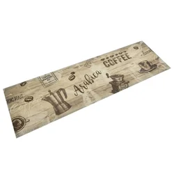 Kuhinjski tepih perivi s natpisom Coffee 45 x 150 cm baršunasti