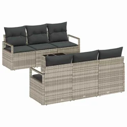 Set sofe s jastukom 7 pcs Svjetlosiva poliratan