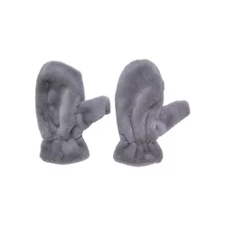 Teddy Mitten light grey gloves