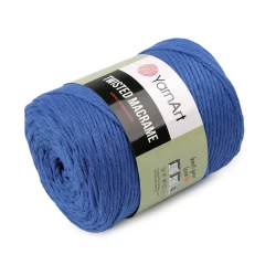 Pletena preja Twisted Macrame 500 g - (772) kraljevsko modra