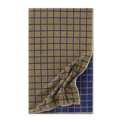 Zelena/modra bombažna brisača 90x150 cm Grid – Jotex