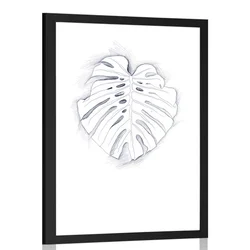 Plakat s paspartujem list monstere - 20x30 black