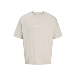 Jack & Jones Junior Majica JJBAY bež / bela
