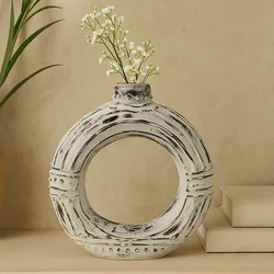 Keramička vaza Round Donut Cream 30 cm