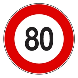 Nalepnica ograničenje brzine 80 855
