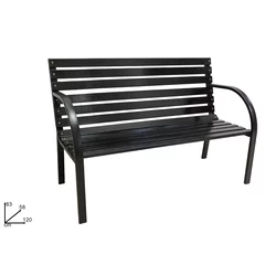 Baštenska klupa 120x58x83cm/ crna