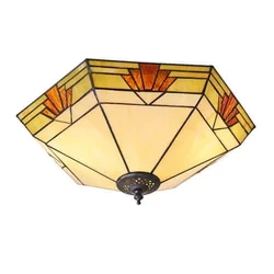 Endon 64284 - Plafonska svetiljka Tiffany NEVADA 2xE27/60W/230V prečnik 40 cm