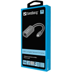 SANDBERG Adapter Sandberg USB C-LAN 10/100/1000Mbps 136-04