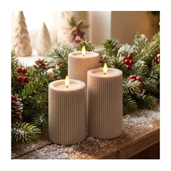 BRILAGI - SET 3x LED sveća LED/3xAAA krem boje