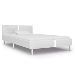 Okvir za krevet od umjetne kože bijeli 90 x 200 cm