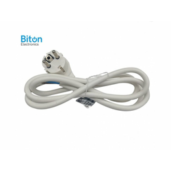 BITON ELECTRONICS dvopolni utikač sa kablom CT19 1.5m beli (3 X 1.5MM)