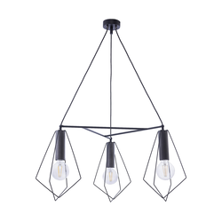 Jupiter 1646 - Luster na sajli KAIR 2xE27/60W/230V crna/grafit