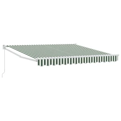 Povlačivi tende Zelena i bijela 350 x 250 cm
