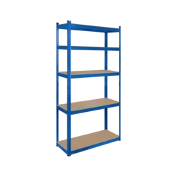 REBEL Metalna montazna polica 180x90x40cm 5x150kg plava RB-1251BL