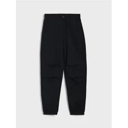 Sinsay - Dres pantalone parachute sa elastičnim pojasom i šniranjem u struku - crno