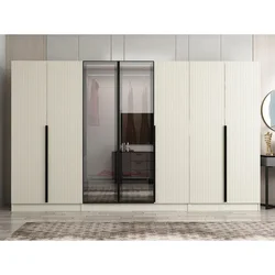 Hanah Home ormar sa reflektujućim staklom Nisa 20622, 315 cm, peščar
