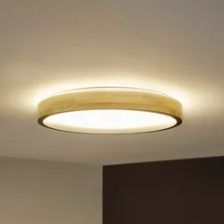 Osram -LED prigušiva stropna svetiljka MARIANO LED/36W/230V prečnik 51 cm hrast/crna