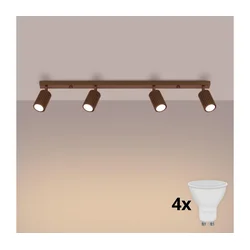Brilagi - LED spot svetiljka CRESTO 4xGU10/10W/230V braon