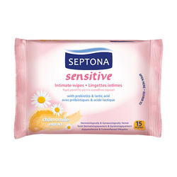 Septona Vlažne maramice Sensitive Intimate, 15 komada