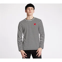 Majice Comme des Garçons PLAY Long Sleeve Tee UNISEX Black/ White S