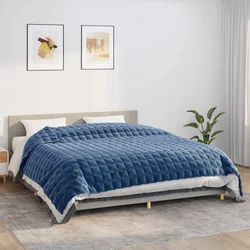Vidaxl Obtežena odeja modra 235x290 cm 15 kg blago