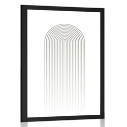 Plakat minimalistična mavrica Mid-Century - 30x45 silver
