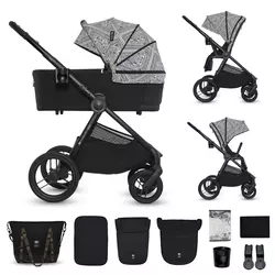 KINDERKRAFT kolica za bebe set 2u1 nea 2 lunar black bizuu