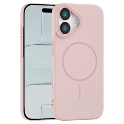 Rigid Silicone MagSafe maska za iPhone 16 – roze