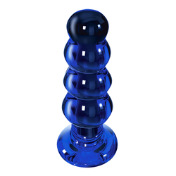 ToyJoy Buttocks The Radiant Glass Buttplug Blue