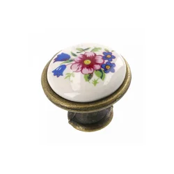 Dugme za nameštaj J4 cvet 26.5mm porcelan GTV