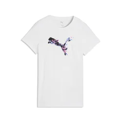 Puma GRAPHICS FLORAL CAT TEE, ženska majica, bijela 691912