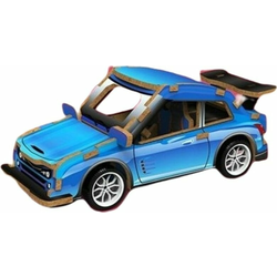 3D lesena sestavljanka - Dirkalnik 13 cm