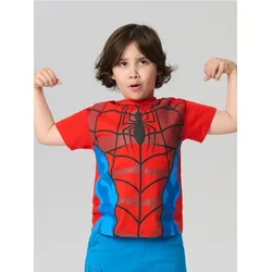 Sinsay - Pamučna majica Spider-Man - crvena