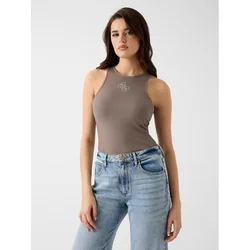 Guess Majica 180724 Rjava Classic Fit