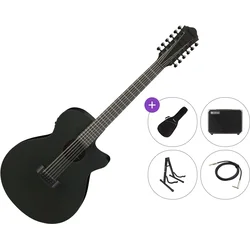 Ibanez AEG1221-BOT Premium SET Black Out 12 strunska elektroakustična kitara
