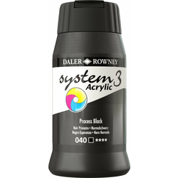Daler Rowney System3 Akrilna barva Process Black 500 ml 1 kos